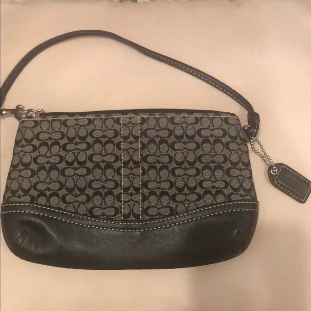 Coach monogram wristlet